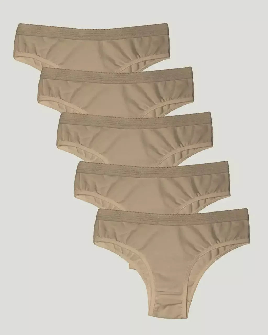 Kit com 5 Calcinhas Algodão Bornéu