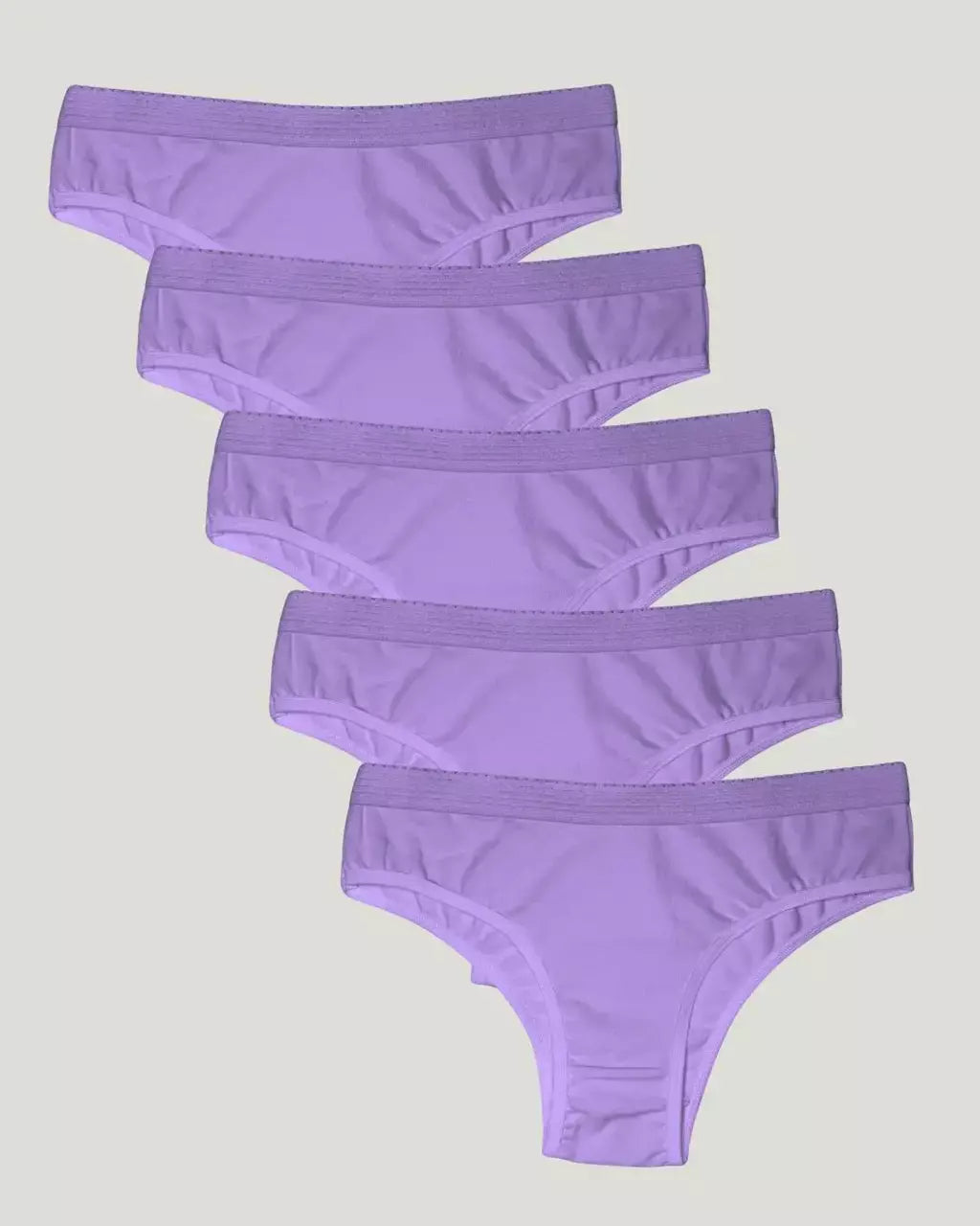 Kit com 5 Calcinhas Algodão Bornéu