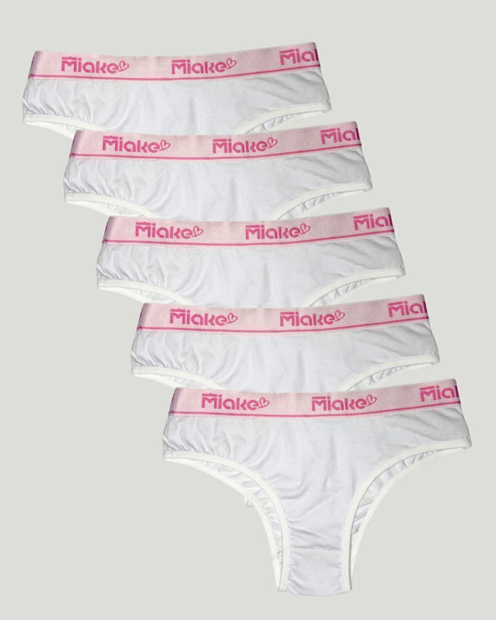 Kit com 5 Calcinhas Algodão Elástico Exposto